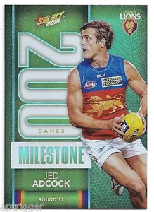 2016 Select Footy Stars Milestone (MG6) Jed ADCOCK Brisbane - Picture 1 of 1