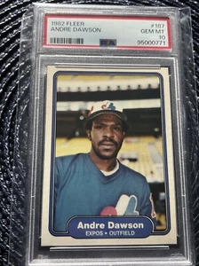 1982 Fleer ANDRE DAWSON #187 HOF Chicago Cubs PSA 10 Gem Mint Expos - Picture 1 of 2