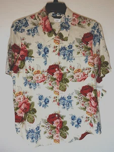NWT WILLOWBEND SPORTSWEAR Short Sleeve Button Front Floral Shirt Women's Size XL - Picture 1 of 8
