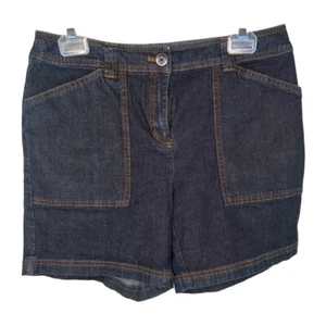 Jones New York Signature Women's Denim Shorts Size 6 (30x15) Stretch Dark Blue - Picture 1 of 9