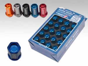 Rays Dura-Nut L42 Straight Type 12X1.50 Lug Nut Set 16 Lug 4 Lock Set - Blue - Picture 1 of 1