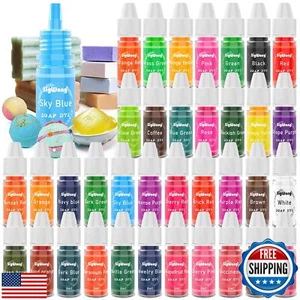 Bath Bomb Soap Dye - 36 Colors Concentrated Food Grade Skin Safe Liquid Based - Picture 1 of 5