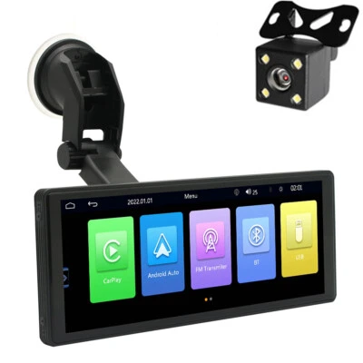 Reproductor estéreo de radio para automóvil Carplay Android automático BT USB FM enlace espejo con cámara Foto 1 de 4