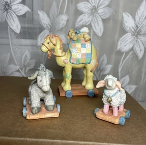 Cherished Teddies figurines lot of 3 -Camel, Donkey, Sheep 1993 Great Condition - Picture 1 of 9