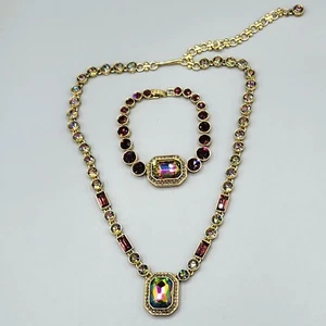 Collar Pulsera Heidi Daus ON LINE Borealis Octágono Cristal Halo - Imagen 1 de 12