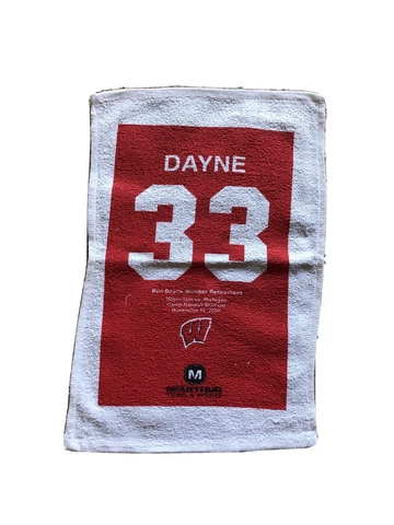 Ron Dayne Wisconsin Badgers Number Retirement Towel 11”x16” New Cover