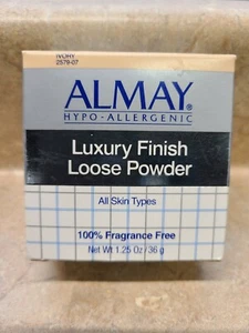 Almay Luxury Finish Loose Powder 1.25 oz Ivory Make-up Foundation Hypo-Allergent - Picture 1 of 7