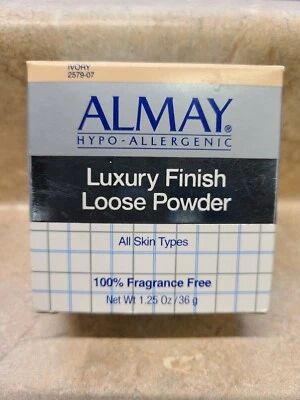 Almay Luxury Finish Loose Powder 1.25 oz Ivory Make-up Foundation Hypo-Allergent - Image 1 of 4