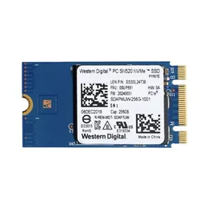 Western Digital PC SN520 256GB M.2 2242 SSD NVMe PCIe3x2 For Lenovo T480 Laptop - Picture 1 of 3