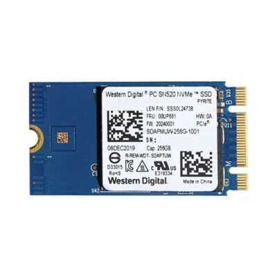 Western Digital PC SN520 NVMe 256GB M.2 2242 PCIe3 x 2 For Lenovo Laptop - Image 1 of 3