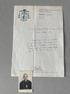 EMANUELE GALEA († 1974) Weihbischof in Malta signiertes Gewölbe Autogramm - Bild 1 von 1