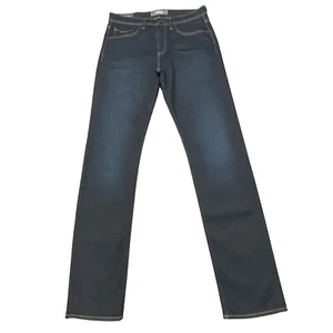 Pantalones de mezclilla automáticos Revtown para hombre 30x34 azul lavado oscuro pierna recta nuevos con etiquetas - Imagen 1 de 5
