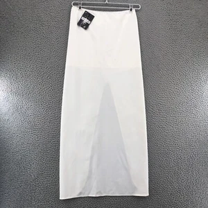 Dominique Shapewear Damen klein weiß volle Länge Kontrolle Slip Seitenschlitz Pull On - Bild 1 von 11