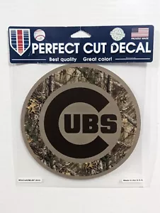 Chicago Cubs MLB Realtree Camo Print Logo Perfect Cut Decal 8" x 8" - Picture 1 of 4