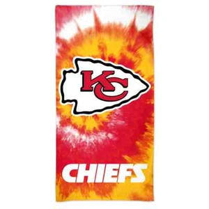 KANSAS CITY CHIEFS TIE DYE 30"X60" SPECTRA BEACH TOWEL NEW WINCRAFT 👀 - Picture 1 of 1