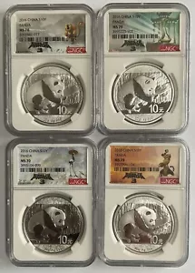 1PCS 2016 CHINA SILVER PANDA Coin 30G .999 NGC MS70 Random LABEL - Picture 1 of 1