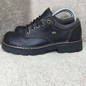 Skechers Parties Mate Damenschuhe Größe 8 schwarz Leder Schnürschuhe rutschfeste Sohle 45120 - Bild 1 von 12