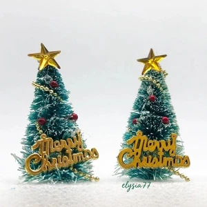 3PC HO/OO 1:87 Scale Miniatures Lot Christmas Trees Holiday Snow Scenery Decor - Picture 1 of 6