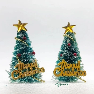 3PC HO/OO 1:87 Scale Miniatures Lot Christmas Trees Holiday Snow Scenery Decor - Image 1 of 4