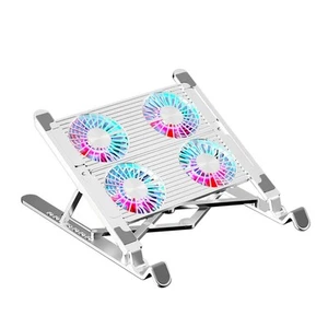 Laptop-Kühlständer, Faltbares Laptop-Kühlpad mit 4 Geräuscharmen RGB-Lüfter7881 - Afbeelding 1 van 6