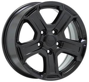 17" Jeep Wrangler Gladiator 2007-2023 Gloss Black wheel rim Factory OEM 9216 - Picture 1 of 7