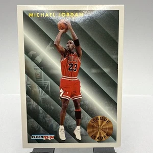 1993-94 Fleer League Leader #224 Michael Jordan MJ Chicago Bulls HOF NBA - Bild 1 von 4