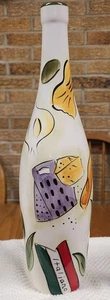 Oil Vinegar Salad Dressing Hand Painted Ceramic Bottle , Pampered Chef 12" - Picture 1 of 6