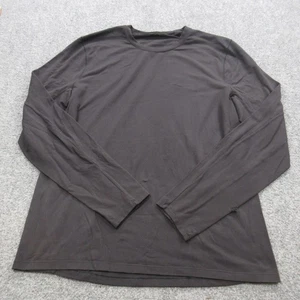 Camisa Lululemon Para Hombres Grande Negra Manga Larga Atlética Crew Pullover Logo - Imagen 1 de 12