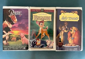 BAMBI, LADY AND THE TRAMP, BABE VHS Like New - Picture 1 of 2