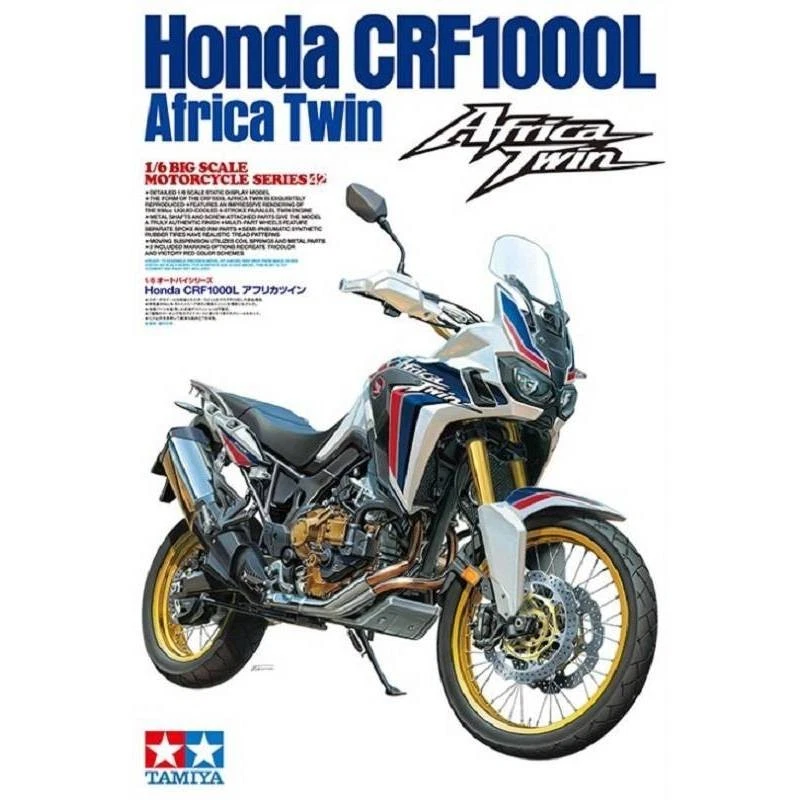 Modello Tamiya 1/6 Honda Africa Twin CRF1000L: Modello Premium Con Sospensioni - Immagine 1 di 4