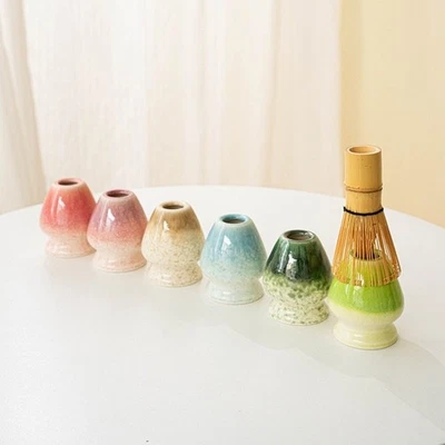 with Mouthpiece Ceramic Japanese Matcha Tea Set Matcha Brush  For Tea Lovers - Image 1 of 4
