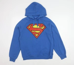 New Look Blue Superman Logo Unisex Pullover Hoodie - M - Picture 1 of 12
