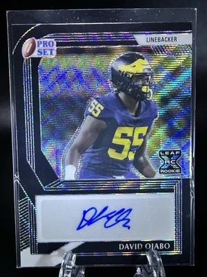 2022 Leaf Pro Set - David Ojabo /15 Black Wave Auto # PA-DO1 - Image 1 of 3