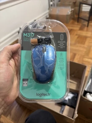 Logitech Optical Mouse with Soft Touch Wheel, M317, Blue/Black - Image 1 of 4