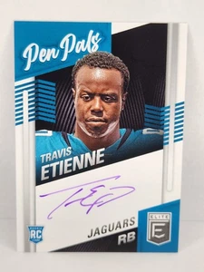 TRAVIS ETIENNE 2021 PANINI DONRUSS PEN PALS PURPLE INK ROOKIE AUTO RC SSP #PP-TE - Picture 1 of 2