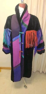 Vintage SFR Santa Fe Southwestern Design Wollmantel * Gr. Small * guter Zustand  - Bild 1 von 20