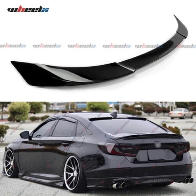 For 18-22 Honda Accord JDM Style Painted Gloss Black Highkick Trunk Spoiler Wing Foto 1 de 4