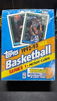 Serie de baloncesto de la NBA Topps 1992-93 1 caja sellada de fábrica Jordan y Shaq radiocontrol Foto 1 de 2
