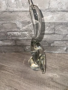 "Esclaptura de cristal de Murano de 14"" de alto garza de garza de garza de cisne pájaro" - Imagen 1 de 9