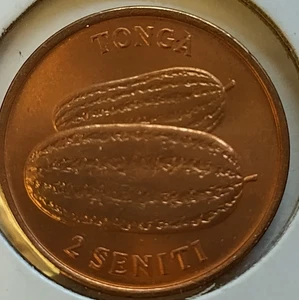 1975 Tonga 2 Senti coin uncirculated - Picture 1 of 3