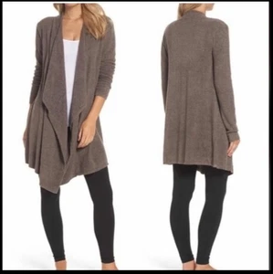 Cárdigan Barefoot Dreams CozyChic Lite Envolvente Cascada Abierta Gris Estilo 436 Talla S/M - Imagen 1 de 20