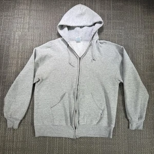 Vtg Russell Athletic Hoodie Mens Large Gray Blank Full Zip jacket 80s 90s USA - Picture 1 of 21