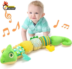 Baby Toys Musical Dinosaur,Infant Stuffed Animal Toys with Crinkle and Rattles,S - Picture 1 of 12