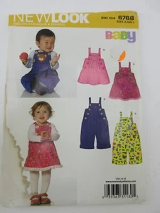 New Look 6768 Baby Pullover Kleid und Overall Schnittmuster NB-L ungeschnitten - Bild 1 von 2