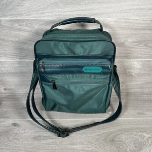 Bolso de viaje Samsonite verde oscuro con correa para el hombro compartimentos con cremallera - Imagen 1 de 8