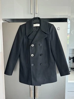 Saint Laurent Paris Womens Black Peacoat - 50% OFF - Image 1 of 4