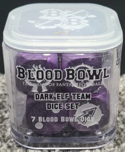 Games Workshop Bloodbowl Dark Elf Team Dice Cube Set Blood Bowl Elves BNIB New - Picture 1 of 2