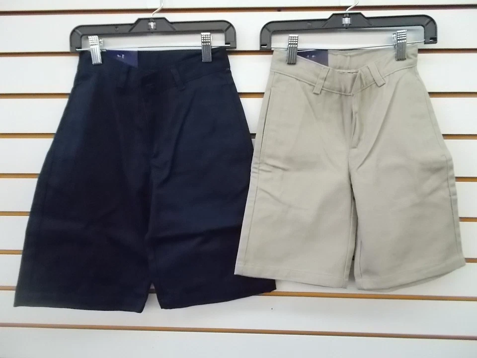 Pantalones cortos informales de uniforme/frente plano Arrow caqui o azul marino para niños tallas 6, 7, 8 y 10 Foto 1 de 1