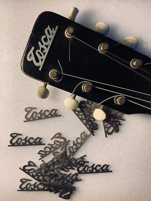 Tosca Guitar Steel Headstock Badges - Image 1 of 3