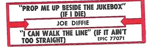 Joe Diffie, Prop Me Up Beside The Jukebox/I Can Walk The Line, Jukebox Label 45 - Picture 1 of 1